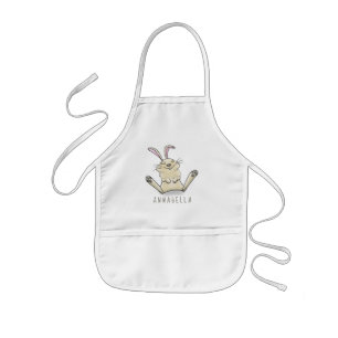 Tablier Enfant Illustration de dessin de lapin lapin mou