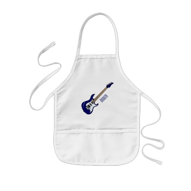 Tablier Enfant Illustration de guitare électrique (Devant)
