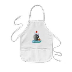 Tablier Enfant Illustration de la caricature de remorqueur de paq