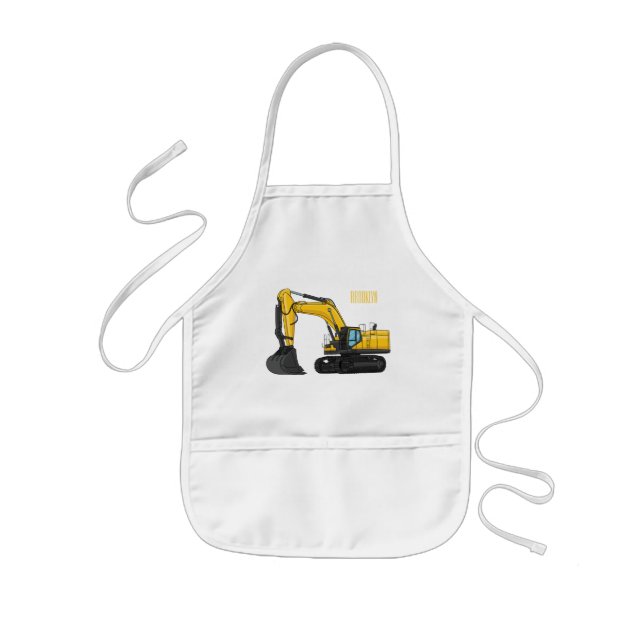 Tablier Enfant Illustration de la pelle Crawler (Devant)