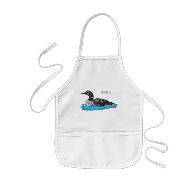 Tablier Enfant Illustration de Loon bird (Devant)