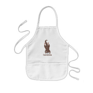 Tablier Enfant Illustration de plongée de loutre mignonne