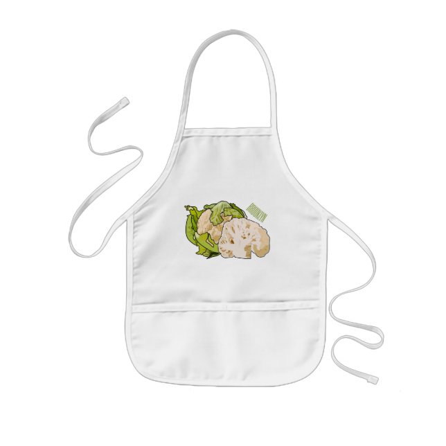 Tablier Enfant Illustration du chou-fleur (Devant)