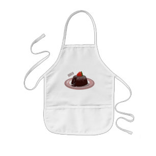 Tablier Enfant Illustration du gâteau de lave au chocolat