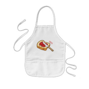 Tablier Enfant Illustration du pain et de la confiture