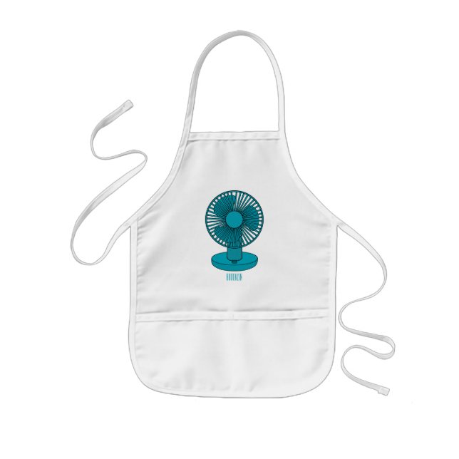 Tablier Enfant Illustration du ventilateur (Devant)