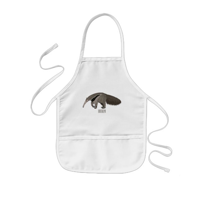 Tablier Enfant Illustration d'un dessin animé d'Anteater (Devant)