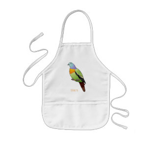 Tablier Enfant Illustration d'un pigeon à cou rose