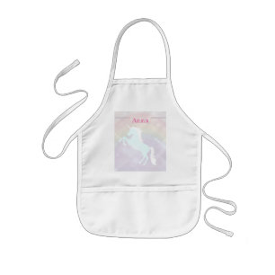 Tablier Enfant imaginaire unicorne rose et violet