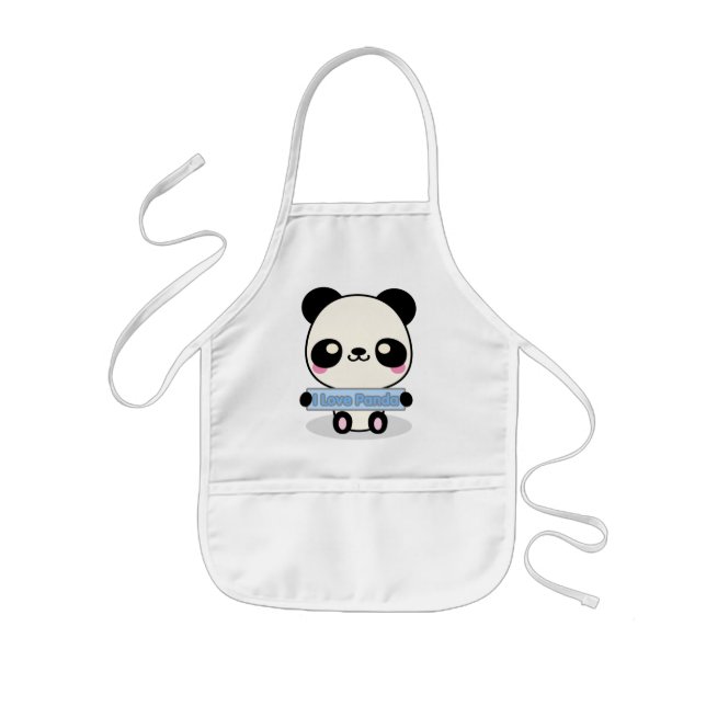 Tablier Enfant J'aime le panda (Devant)