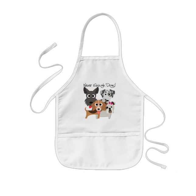 Tablier Enfant Jamais Assez De Chiens (Devant)
