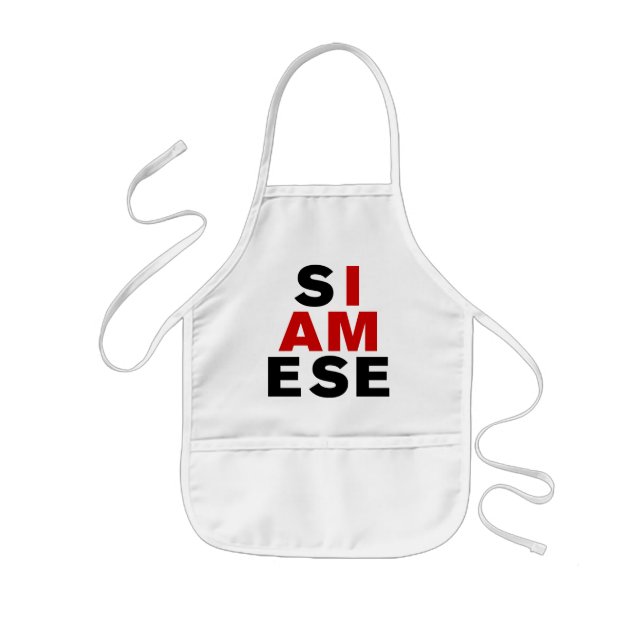 TABLIER ENFANT JE SUIS SIAMESE (Devant)