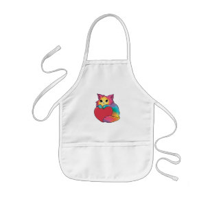 Tablier Enfant Joli Chat Cœur
