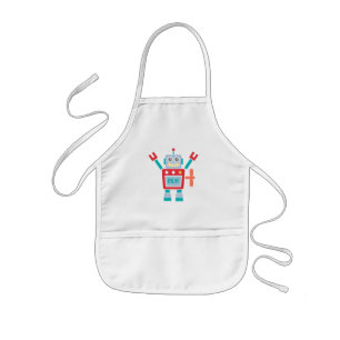 Tablier Enfant Jouet mignon vintage de robot pour des enfants