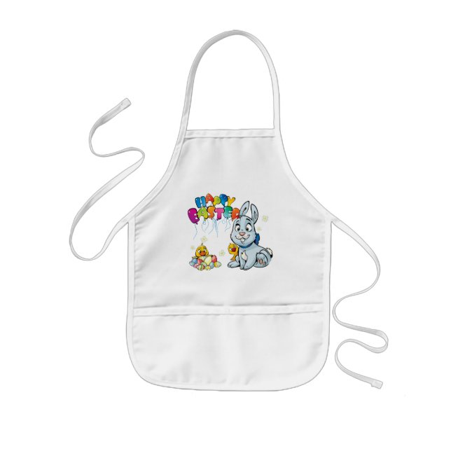 Tablier Enfant Joyeux dessin de Pâques (Devant)