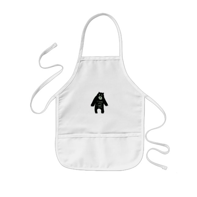 Tablier Enfant Kids apron with bear illustration (Devant)