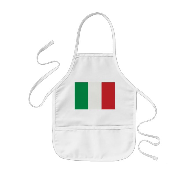 Tablier Enfant Kinder Küchenschürze mit Italien Fahne (Devant)