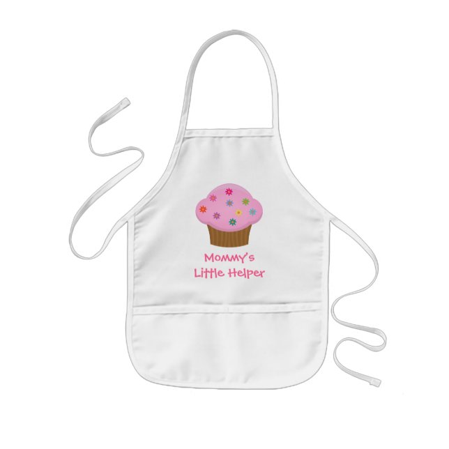 Tablier Enfant La fleur arrose le tablier de petit gâteau (aide) (Devant)