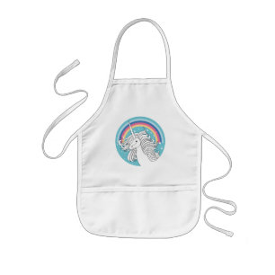 TABLIER ENFANT LA LICORNE BADINE LE BLEU DE TABLIER