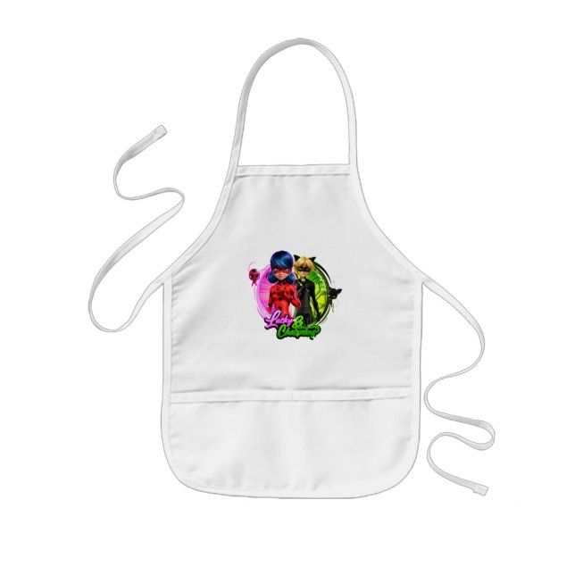 Tablier Enfant Ladybug & Cat Noir | Lucky & Charming (Devant)