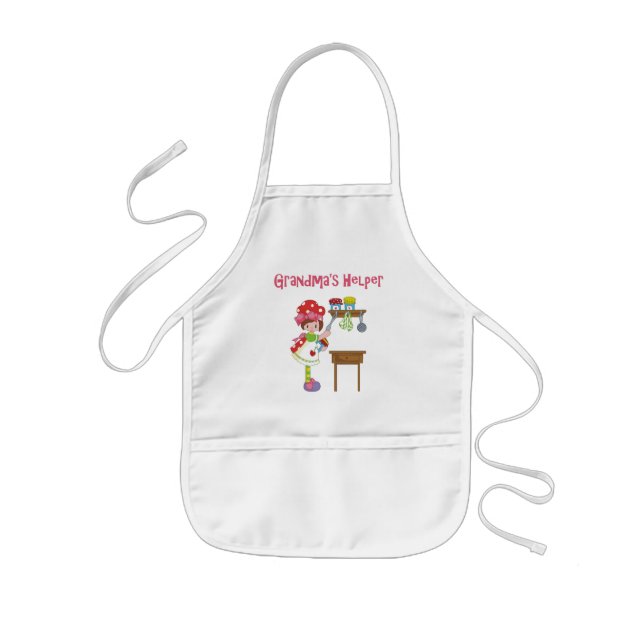 Tablier Enfant L'aide de la grand-maman dans la cuisine (Devant)