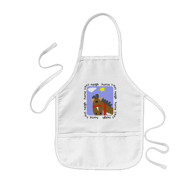 Tablier Enfant Le cheval indique des T-shirts et des cadeaux d'he (Devant)