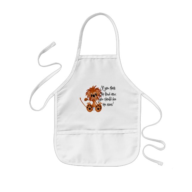 Tablier Enfant Le lion de bébé m'entendent hurler des T-shirts et (Devant)