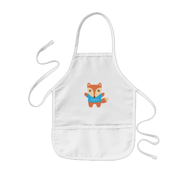 Tablier Enfant Le petit Fox mignon badine le tablier nommé (Devant)