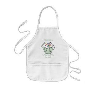 Tablier Enfant Le petit gâteau 🧁 de maman - Vert