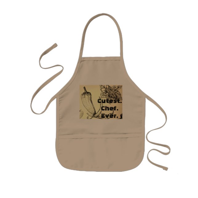 Tablier Enfant Le plus mignon. Chef. Jamais. tablier (Devant)