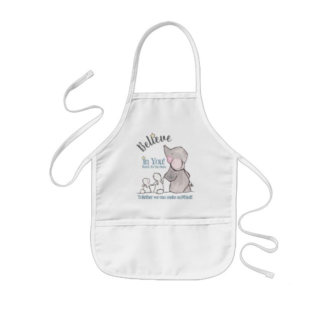 Tablier Enfant Le tablier mignon d'éléphant croient en vous ! (Devant)