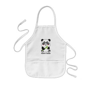 Tablier Enfant Le végétalien mignon de panda de bébé badine le