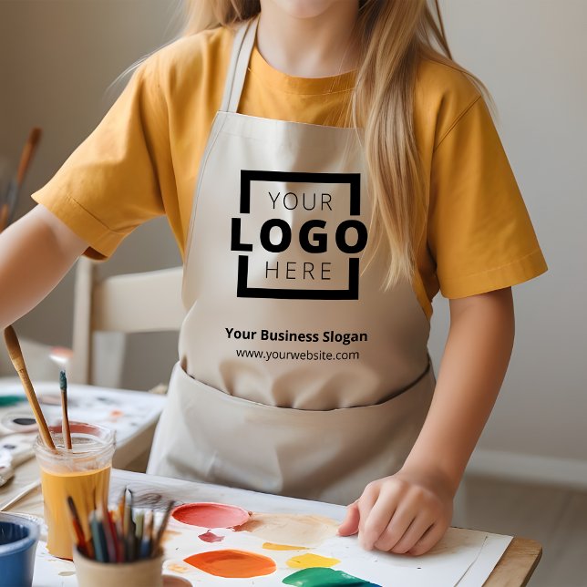 Tablier Enfant Logo de la société personnalisée École Uniforme pr (Créateur téléchargé)