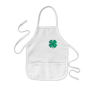 Tablier Enfant Lucky 4 Leaf Irish Clover kids chef apron