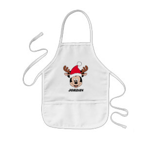 Tablier Enfant Mickey Mouse Oreilles de renne et chapeau de Pèr