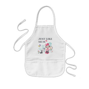 Tablier Enfant Minnie Mouse et Figaro - Bonne fête des mères