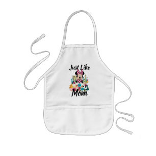 Tablier Enfant Minnie Mouse - Fleurs pour maman