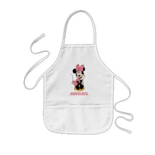 Tablier Enfant Minnie Mouse Posant en rose