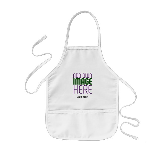TABLIER ENFANT MODÈLE DE TEXTE D'IMAGE BLANCHE SIMPLE MODERNE (Devant)