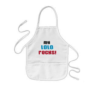 Tablier Enfant Mon Lolo bascule le T-shirts et les cadeaux