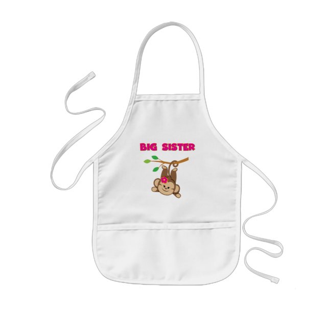 Tablier Enfant Monkey Big Sister (Devant)