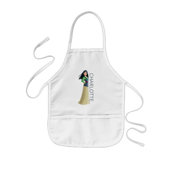 Tablier Enfant Mulan Courage à chaque étape (Devant)