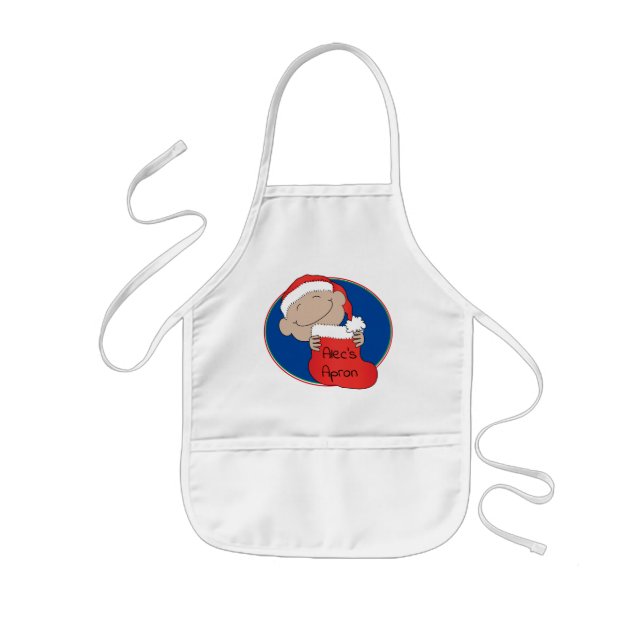 Tablier Enfant Noël Père Noël Bébé de couleur (Devant)