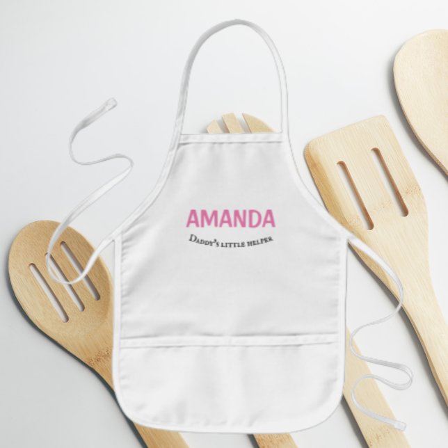 Tablier Enfant Nom de la petite aide de papa (In Situ)