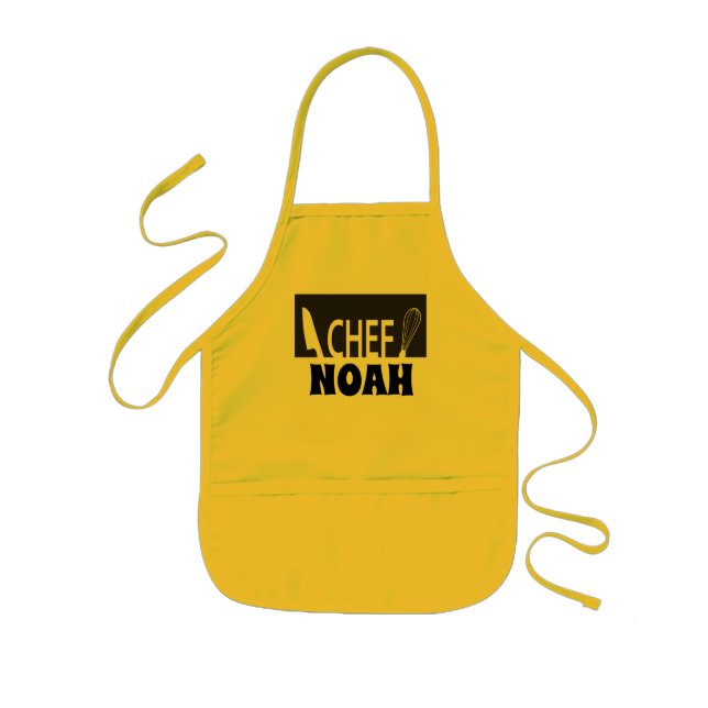 Tablier Enfant Nom du chef pour enfants (Devant)