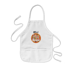 Tablier Enfant Nom personnalisé Maison de pizza italienne Adulte 