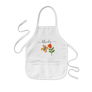 Tablier Enfant Nom Personnalisé Vibrant Nature enfants Apron Avec