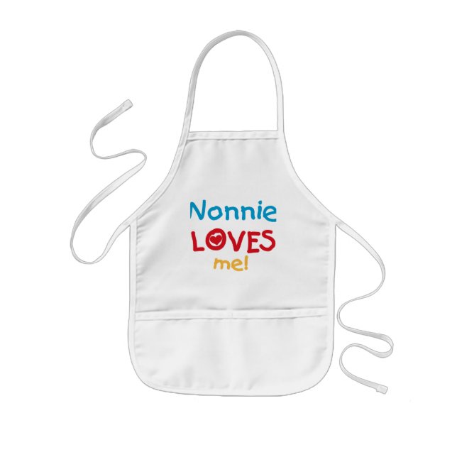 Tablier Enfant Nonnie aime moi t-shirts et cadeaux (Devant)