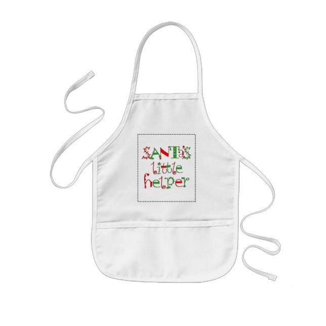 Tablier Enfant Ornements et accessoires de Noël (Devant)