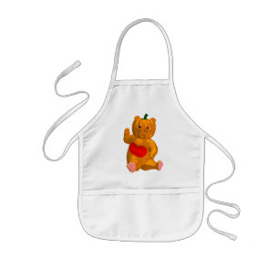 Tablier Enfant Ours orange